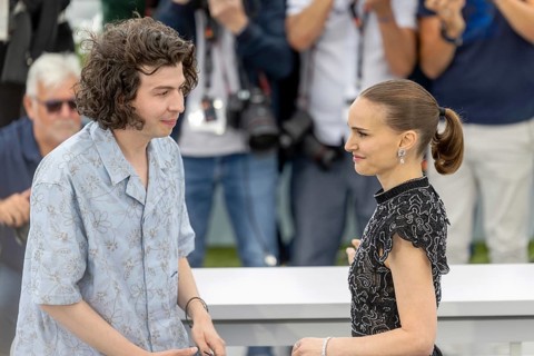 Cannes, France - 16.5.2024: Ugo Bienvenu, Natalie Portman during the ARCO Photocall at the 78th