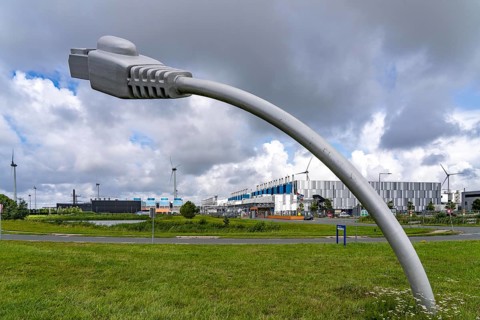 The Google Datacenter, data centre in Eemshaven, on over 44 hectares, is being expanded, powered by