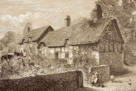 Stratford-upon-Avon, England. Anne Hathaway's Cottage, the family home of Shakespeare's woman. From