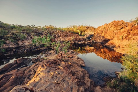 Sunrise Edith Falls in northern Australia, Australia