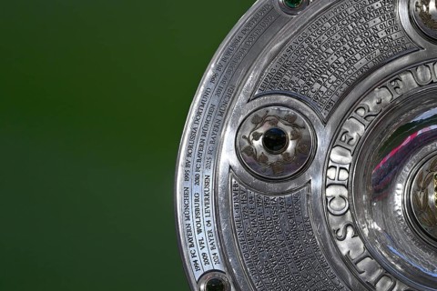 Bundesliga Meisterschale, cup, trophy, detail, close-up, only one place left for 2026, Allianz