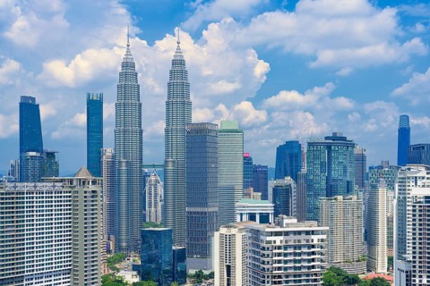 Kuala Lumpur city skyline, Malaysia, Asia
