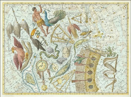 Zodiac sign, star chart, universe, astrology, horoscope, after Johann Elert Bode (19 January 1747