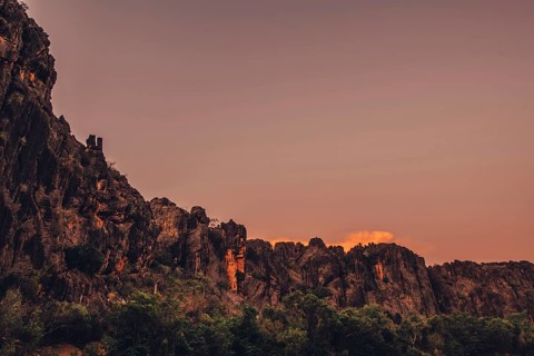 Special light atmosphere in the outback at Windjana Gorge National Park in Australia