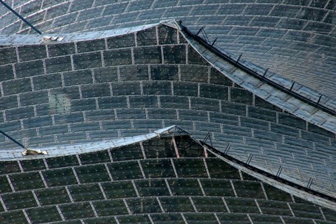 Roof construction Olympic Stadium, Olympic Park, Munich, Bavaria, Germany