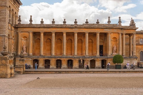 Blenheim Palace, the largest non-royal aristocratic residence in Great Britain, built by Queen Anne