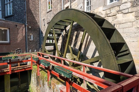 Maastricht, Netherlands, Bisschopsmolen Watermill of a historic bakery