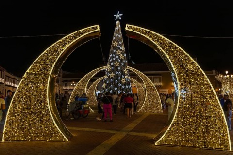 Christmas decorations, Cartagena, Colombia