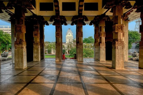 Independence Memorial Hall in Cinnamon Gardens, Colonnade, Colombo, Sri Lanka