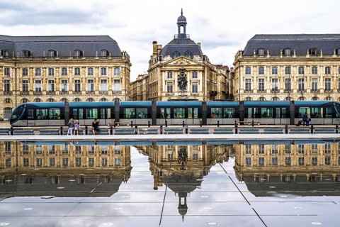 Miroir d'eau and Place de la Bourse, Bordeaux, Gironde, Nouvelle-Aquitaine, France