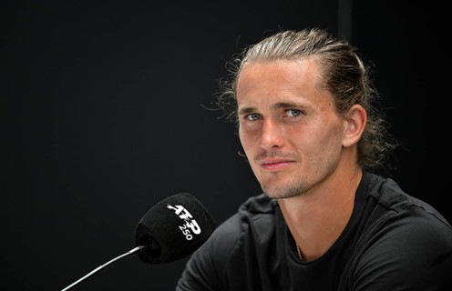 Press conference, PK, portrait, Alexander Zverev GER, smiles, tennis, ATP 250, BOSS Open 2025,