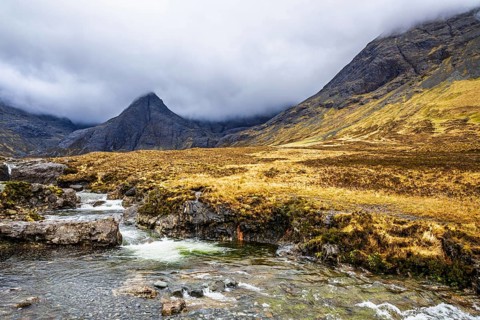 Fairy Pools and Waterfalls, Glen Brittle, Black Cuillin, Isle of Skye, Scotland, UK
