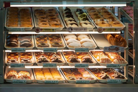 Donut sales shelf