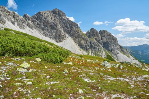 Hiking in Lantschfeld, mountains, Radstädter Tauern, blue sky, Lungau, Salzburg