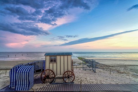 Wedding car on the beach Norderney Germany