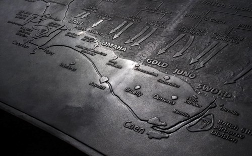 Site plan, relief, map, visitor information, Pointe du Hoc, memorial site, memorial for US Ranger,