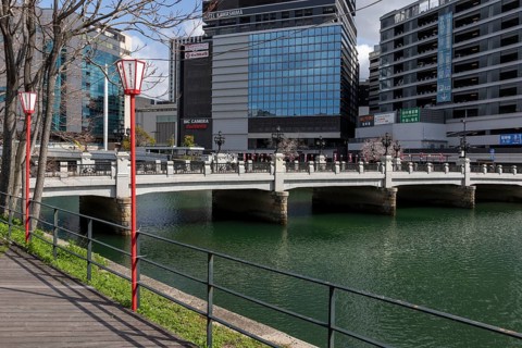 Tourist attraction, place of interest, historic Enkobashi stone bridge over the Enko River,