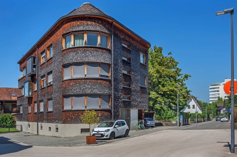 Modern house with wooden shingle façade, Dornbirn, Vorarlberg, Austria