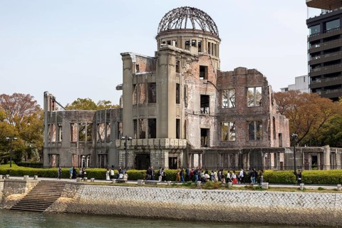 Ruins of the Atomic Bomb Dome, landmark, UNESCO World Heritage Site, peace memorial and memorial to