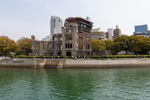 Ruins of the Atomic Bomb Dome, landmark, UNESCO World Heritage Site, peace memorial and memorial to