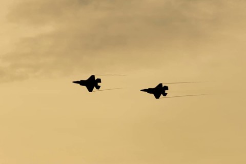 Lockheed Martin F-35 Lightning II fighter two military aircraft of the United States air force USAF