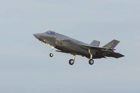 Lockheed Martin F-35 Lightning II fighter military aircraft of the United States air force USAF in