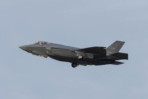 Lockheed Martin F-35 Lightning II fighter military aircraft of the United States air force USAF