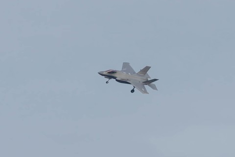 Lockheed Martin F-35 Lightning II fighter military aircraft of the United States air force USAF in