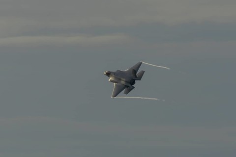 Lockheed Martin F-35 Lightning II fighter military aircraft of the United States air force USAF in