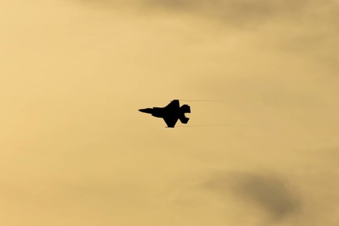 Lockheed Martin F-35 Lightning II fighter military aircraft of the United States air force USAF