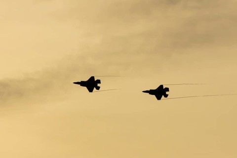 Lockheed Martin F-35 Lightning II fighter two military aircraft of the United States air force USAF