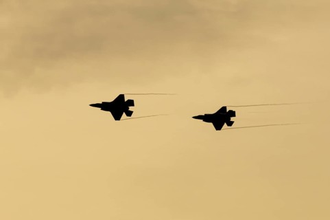 Lockheed Martin F-35 Lightning II fighter two military aircraft of the United States air force USAF
