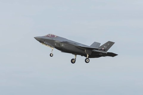 Lockheed Martin F-35 Lightning II fighter military aircraft of the United States air force USAF in