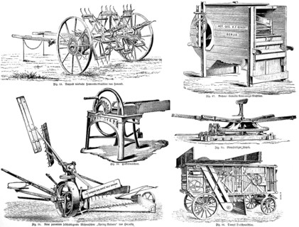 Double-acting hay-turning machine by Clifford Howard, Australian inventor and entrepreneur,