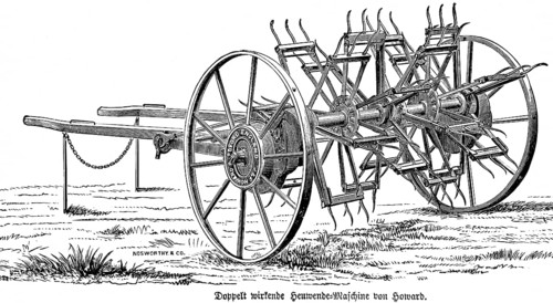 Double-acting haymaking machine by Clifford Howard, Australian inventor and entrepreneur,