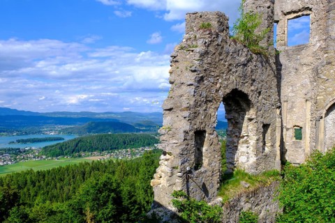 Finkenstein castle ruins, Burgarena Finkenstein, Altfinkenstein, Finkenstein am Faaker See,