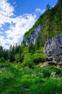Rocks, climbing rocks, Kanzianiberg, Finkenstein am Faaker See, Carinthia, Austria