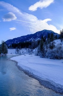 Vorderriss an der jungen Isar, Tölzer Land, Upper Bavaria, Bavaria, Germany