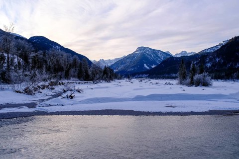 Vorderriss an der jungen Isar, Tölzer Land, Upper Bavaria, Bavaria, Germany
