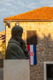 Monument to Petar Hektorovic, Starigrad, island of Hvar, Dalmatia, Croatia
