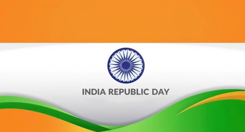 This image features the Indian flag with the text India Republic Day displayed, symbolizing