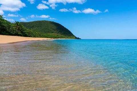 Grande Anse beach, Deshaies, Basse Terre, Guadeloupe, French Antilles, Caribbean