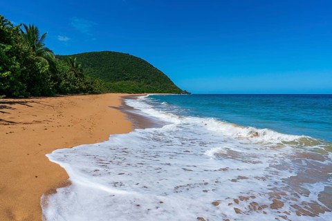 Grande Anse beach, Deshaies, Basse Terre, Guadeloupe, French Antilles, Caribbean