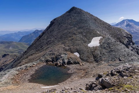 Landscape panorama, summit cross, Brennkogel, mountain lake, GroÃŸglockner, Pinzgau