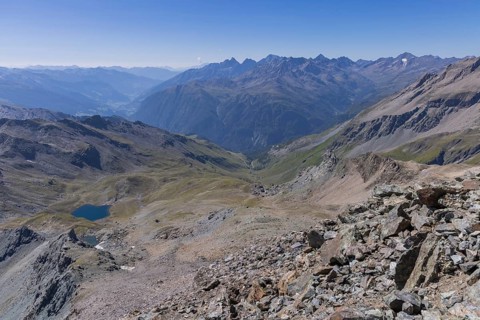 Landscape panorama, summit cross, Brennkogel, mountain lake, GroÃŸglockner, Pinzgau