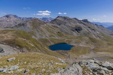 Landscape panorama, summit cross, Brennkogel, lake, GroÃŸglockner, Pinzgau