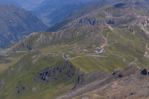 Landscape panorama, summit cross, Brennkogel, high alpine road, GroÃŸglockner, Pinzgau