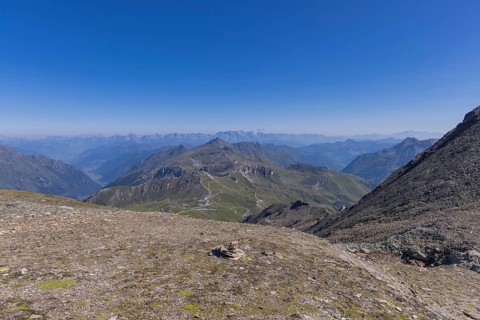 Landscape panorama, summit cross, Brennkogel, high alpine road, GroÃŸglockner, Pinzgau