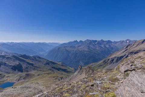 Landscape panorama, summit cross, Brennkogel, mountain lake, GroÃŸglockner, Pinzgau