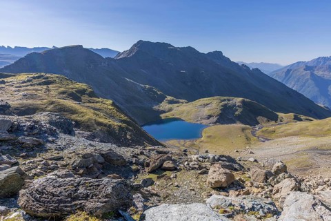 Landscape panorama, summit cross, Brennkogel, mountain lake, GroÃŸglockner, Pinzgau